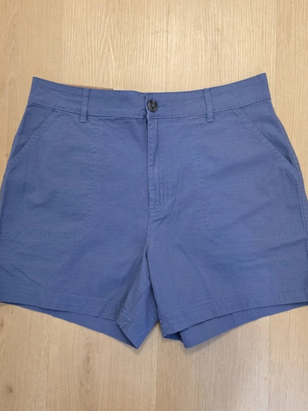 NEW Eddie Bauer Womens Stretch Ripstop Short Blue 10 NWT 5" Inseam Casual Hiking